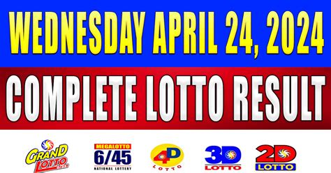 SWERTRES RESULT, Wednesday, April 24, 2024 – Official .